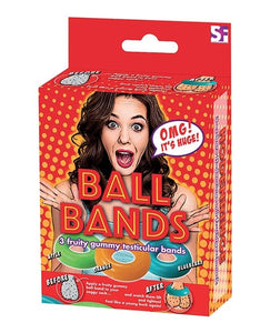 Edible Undies Gummy Ball Bands - 3 Pack Asst. Colors/Flavors