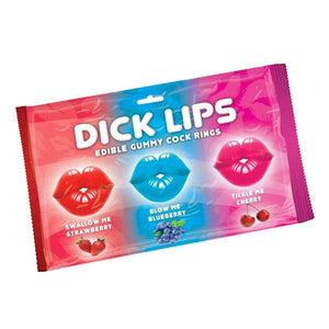 Edibles - Candy Dick Lips Gummy Cock Rings 3pk