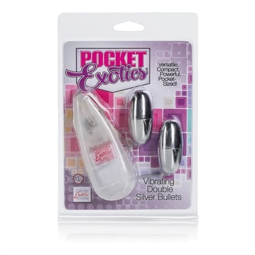 Eggs & Bullets Pocket Exotics Vibrating Double Silver Bullets