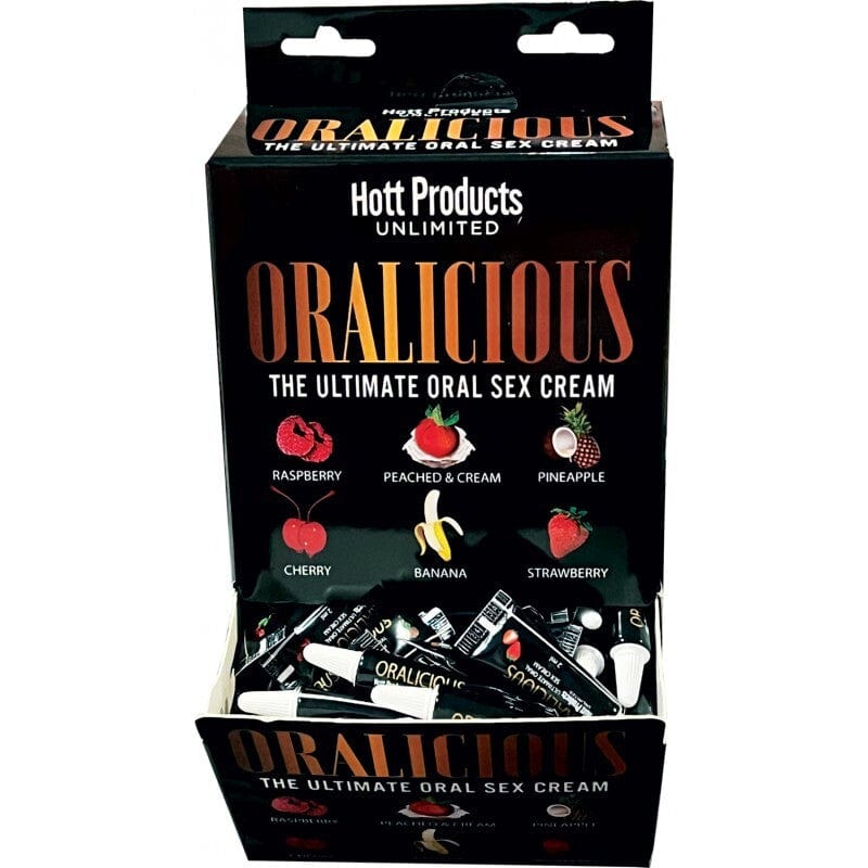 Erotic Body Lotions ORALICIOUS ASST FLAVORS 144PC DISPLAY 2ML TUBES