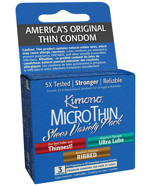 Kimono Micro Thin three-condom variety pack