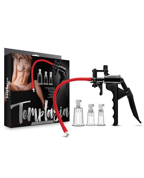 Temptasia manual clitoral and nipple suction pump system with pressure gauge