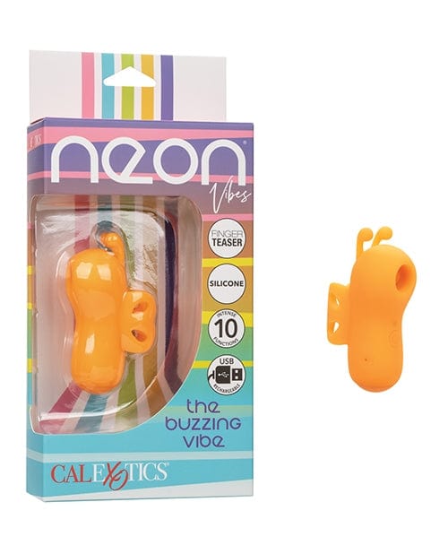Neon Vibes Buzzing Finger Vibrator – Orange