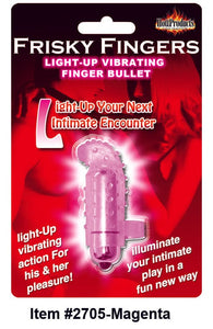 Finger vibrators Light up frisky finger magenta