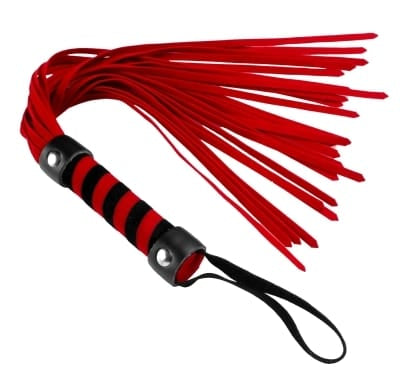 Floggers Short Vegan Leather Flogger - Red