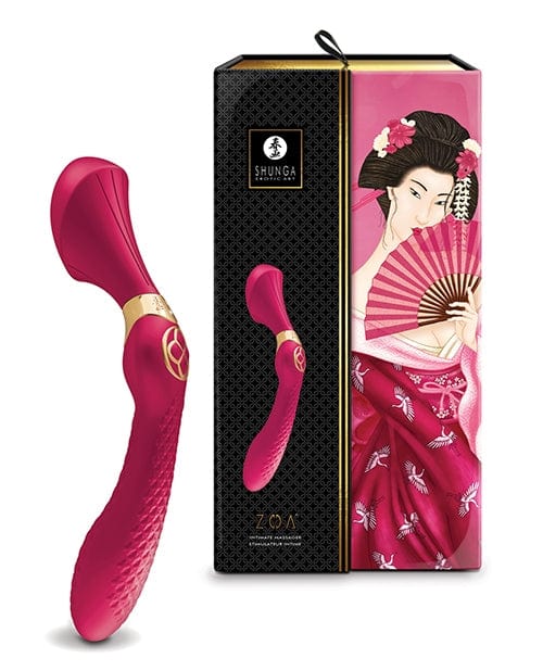 Shunga Zoa raspberry sculpted 10-mode vibrator