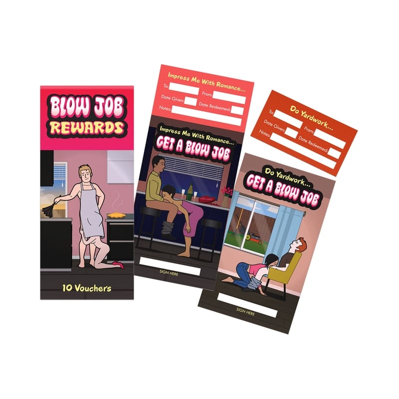Games - Coupons & Scratchers Blow Job Rewards Vouchers 10pk