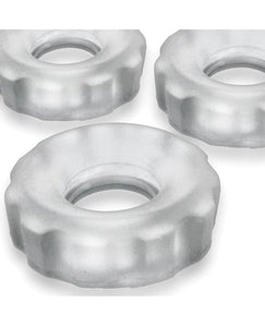 Gay & Lesbian Products Hunky Junk Fractal Ballstretcher - Clear Ice