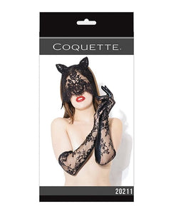 Halloween Costumes Cat mask & glove set black o/s