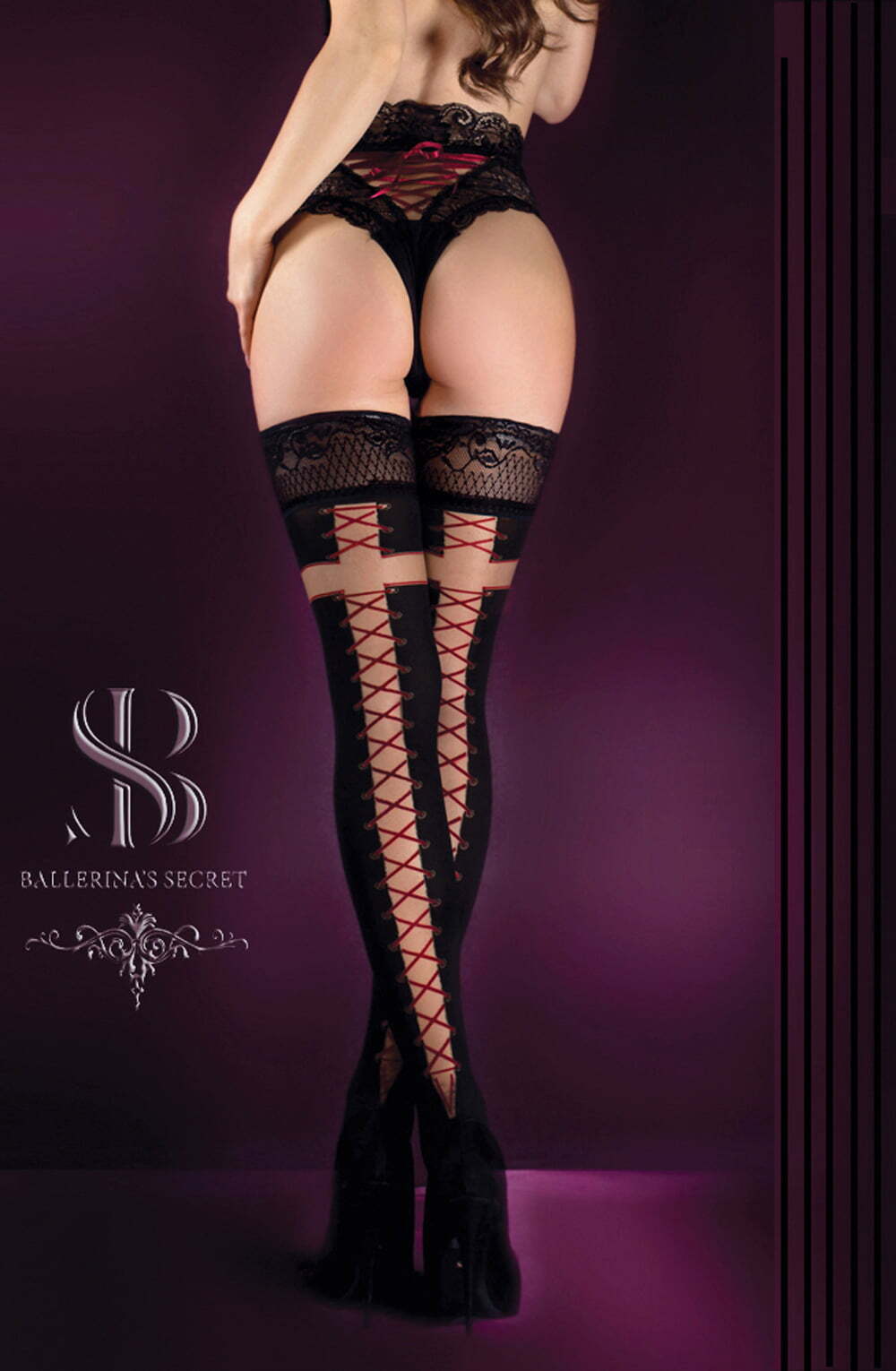 Hold Ups Ballerina 526 Black/Skin Hold Ups