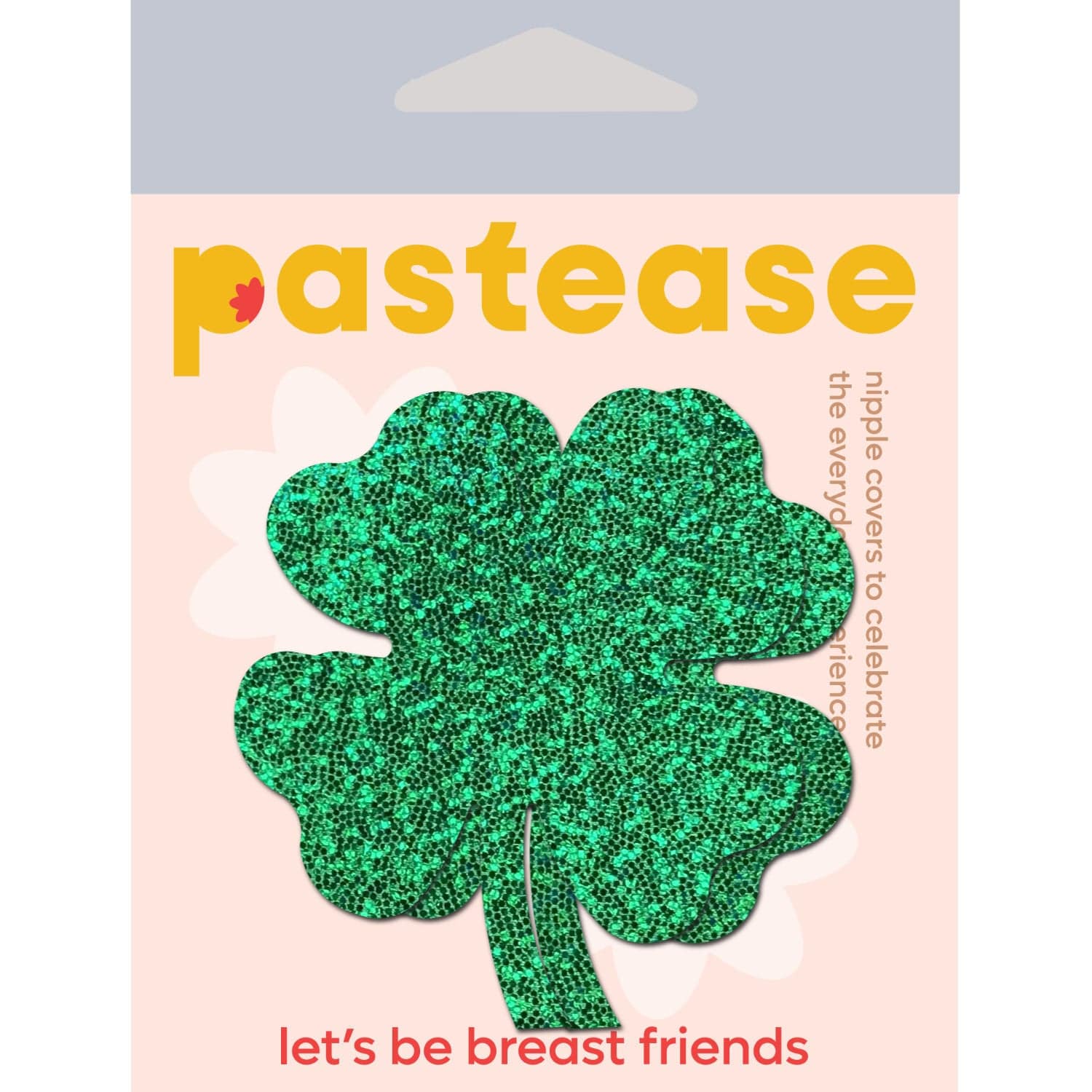 Holiday Items Pastease Green Holographic Clover Breast Covers – Full Coverage