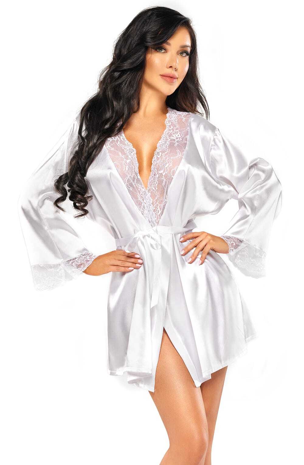 Honeymoon WHITE / ONE SIZE (S-L) Beauty Night BN6672 Sherie Peignoir White