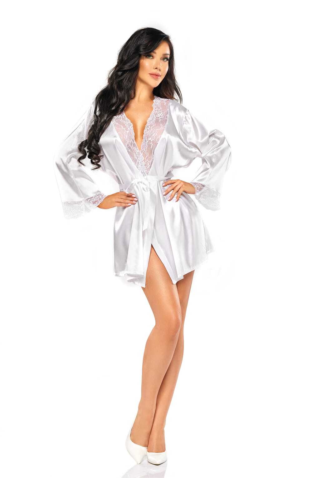 Honeymoon WHITE / ONE SIZE (S-L) Beauty Night BN6672 Sherie Peignoir White