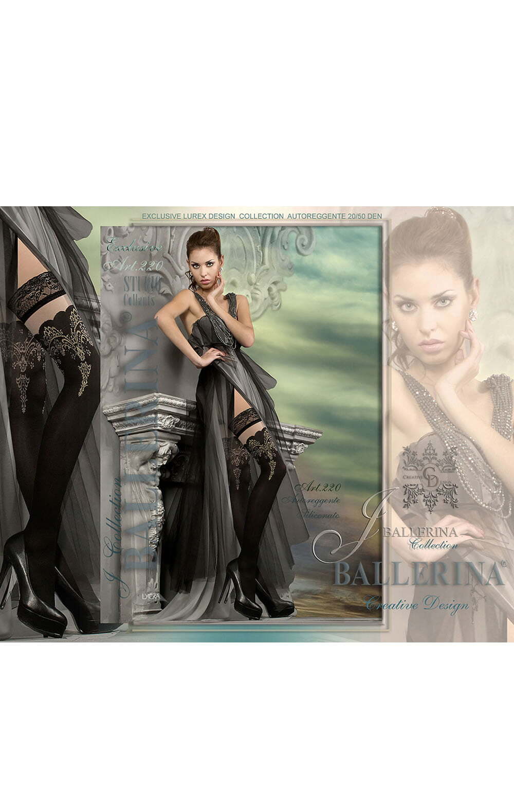 Hosiery Ballerina 220 Hold Up Nero (Black)