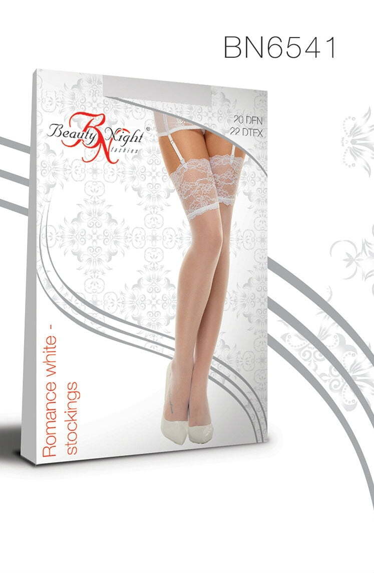 Hosiery Beauty Night BN6543 Romance Stockings Cherry
