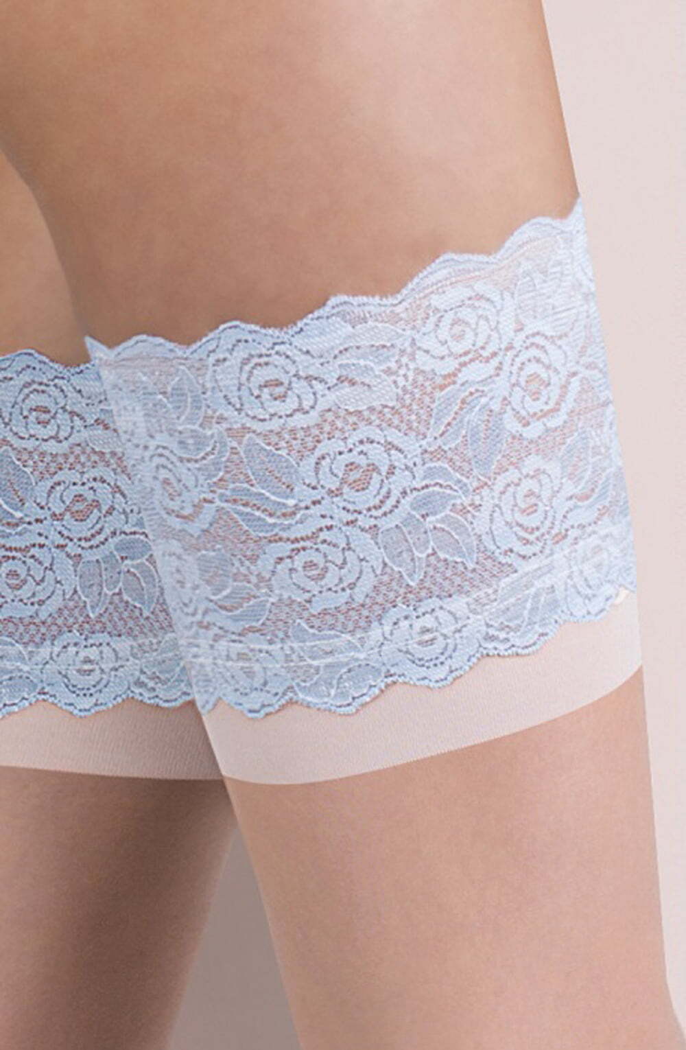 Hosiery Gabriella 473 Katherine Hold ups Natural/White/Blue