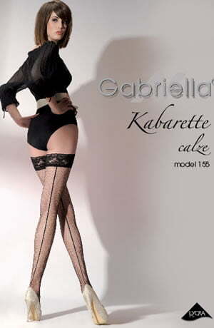 Hosiery Gabriella Kabaretta Calze 155-223 Hold Ups Red