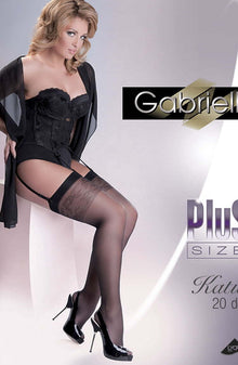 Hosiery NERO (BLACK) / 5/6 (XL/XXL) Gabriella Katia Plus Stockings 167 Hold Ups Black