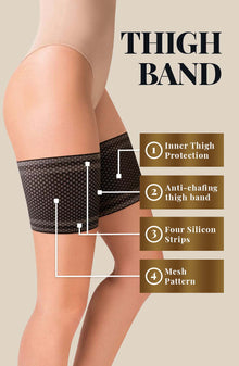Hosiery Gabriella Mesh Thigh Band 511 Black