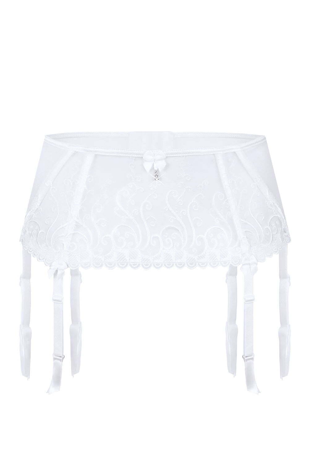 Hosiery Roza Anuk Suspender Belt White