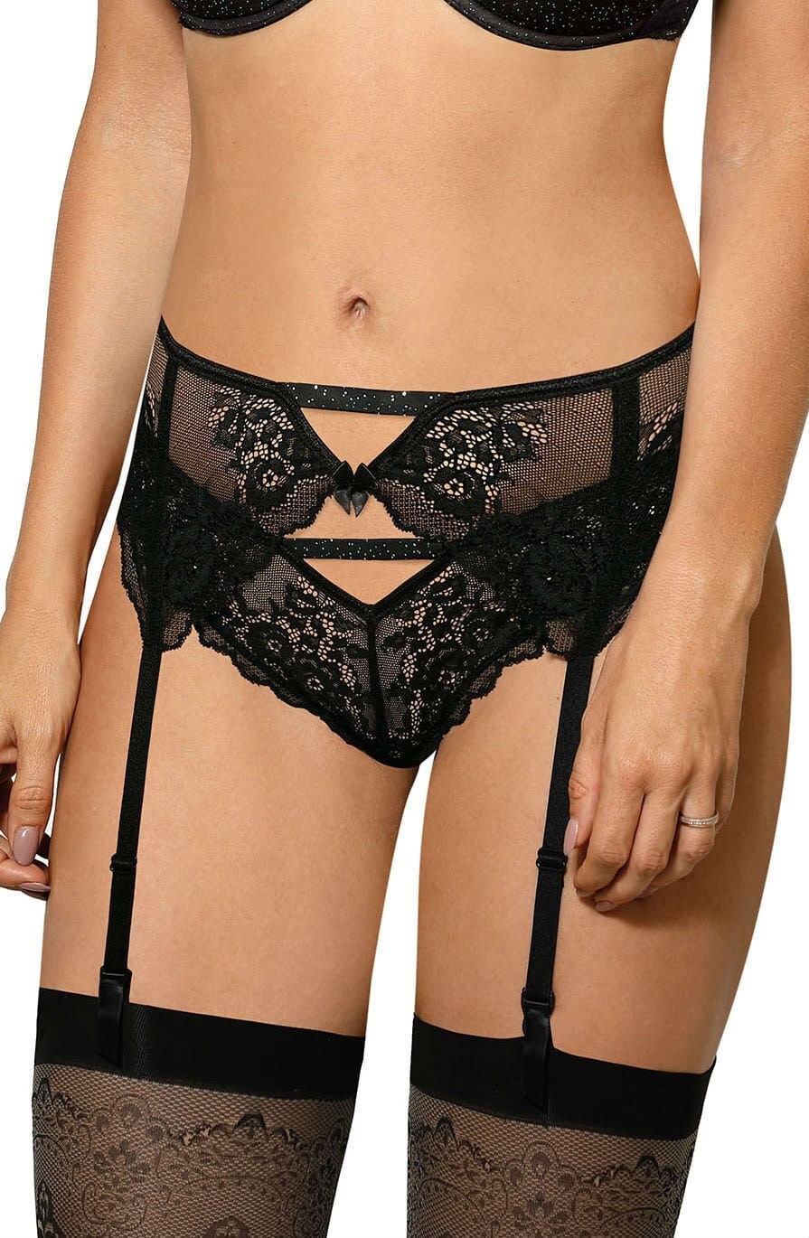 Hosiery Roza Kena Black Suspender Belt