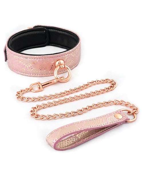 Leashes Spartacus Micro Fiber Collar & Leash w/Leather Lining - Pink