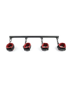 Leg & Ankle Cuffs Saffron Spreader Bar & Cuff Set - Red/Black