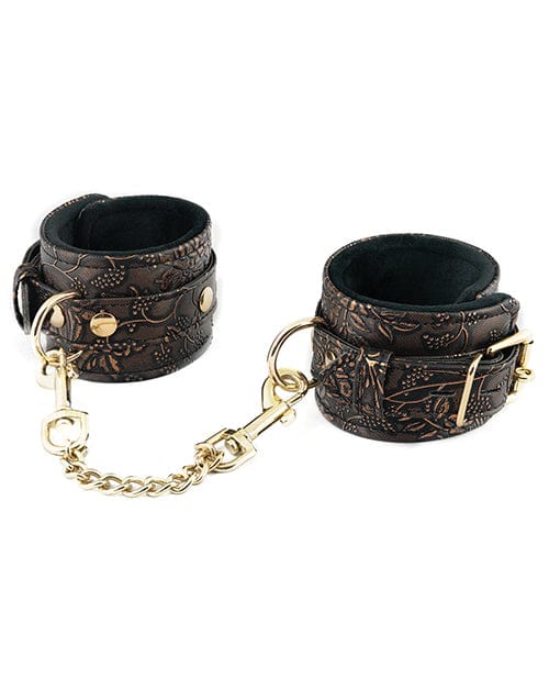 Leg & Ankle Cuffs Spartacus Faux Fur Lining Ankle Restraints - Brown Floral Print