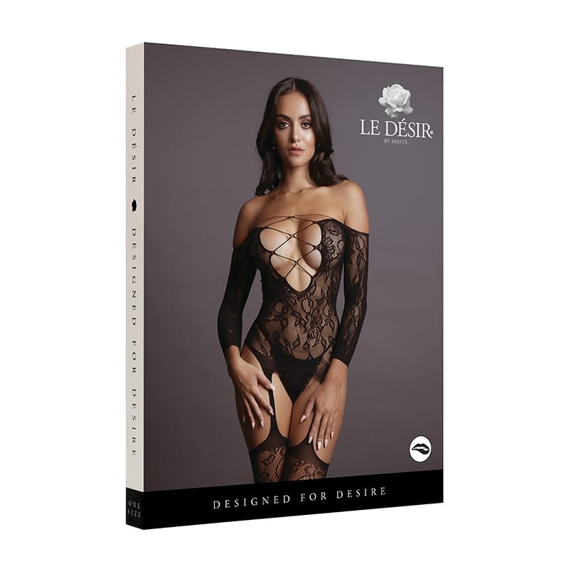 Lingerie - Body Stockings Le Desir Criss Cross Bodystocking Blk OS