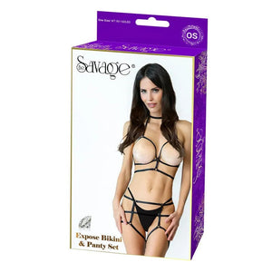 Lingerie & Clothing Expose bikini & panty set black