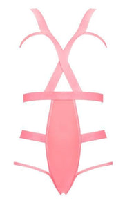 Lingerie & Clothing Forever mesh cupless strap teddy coral 2xl