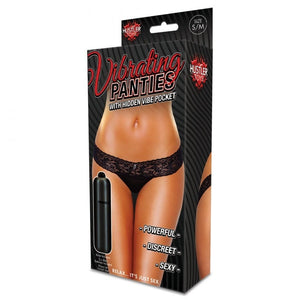 Lingerie & Clothing Vibrating lace thong black