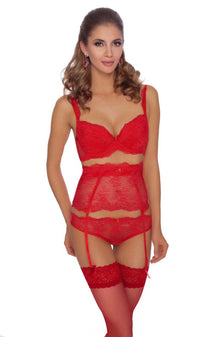 Lingerie Sets Roza Ambre Soft Cup Bra Red