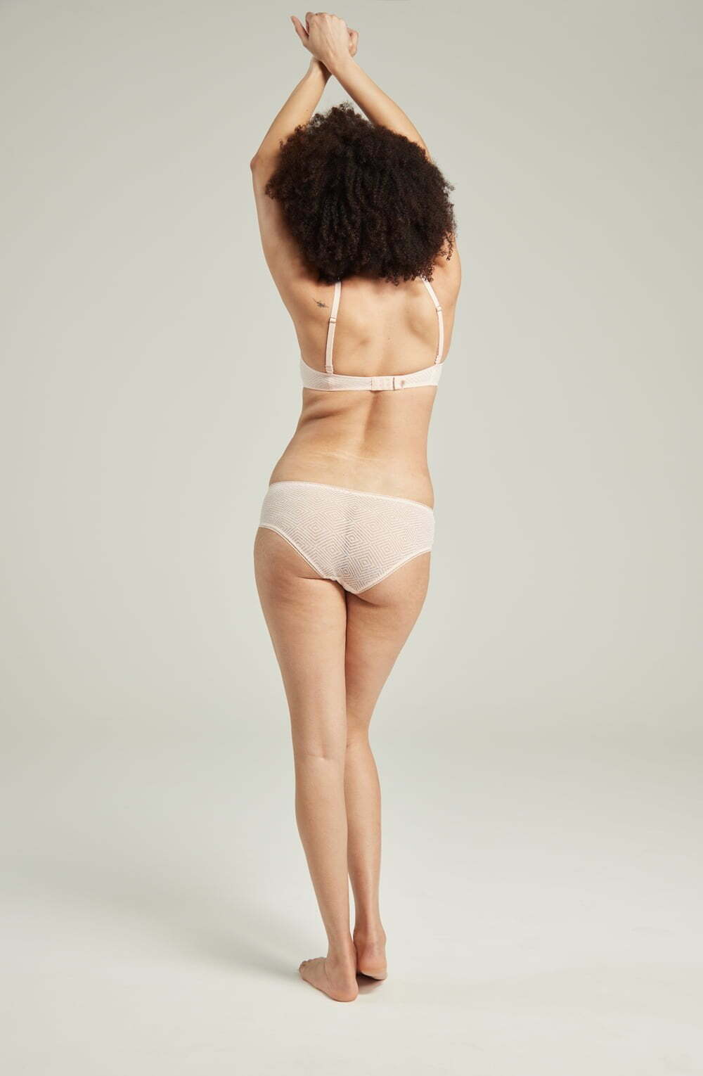 Lingerie Sets The Sheer Deco Lift Balcony Bra Blush Pink Up to GG Cup