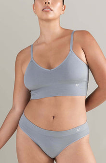 Lingerie Sets The TENCEL(TM) Seamless Bralette Storm Grey