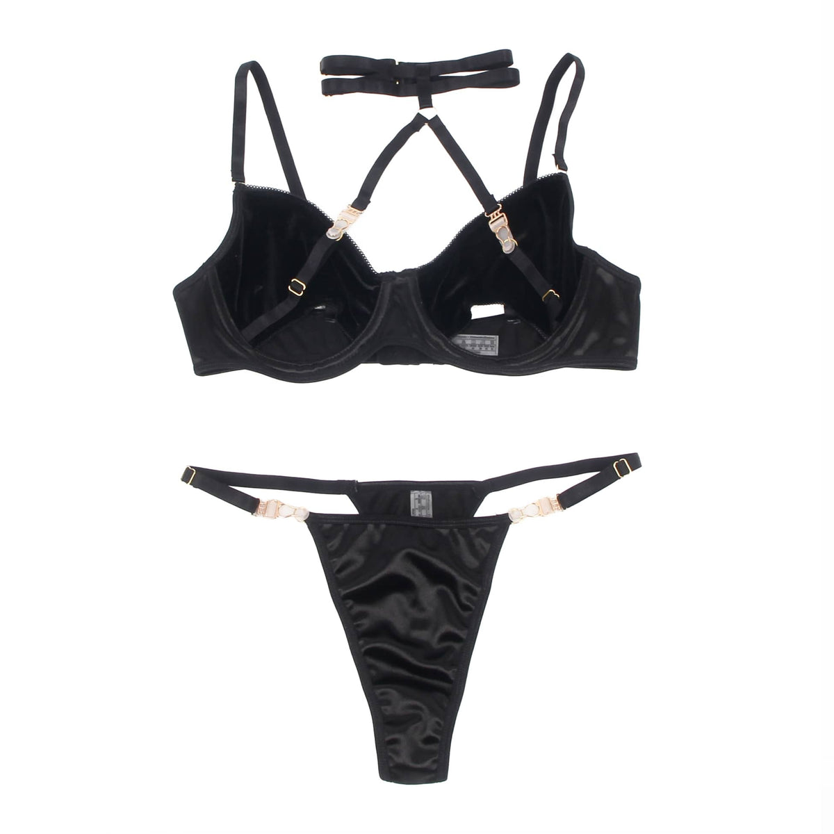 Lingerie Sets YesX YX871Q Hollow Cut Halter Bra Set