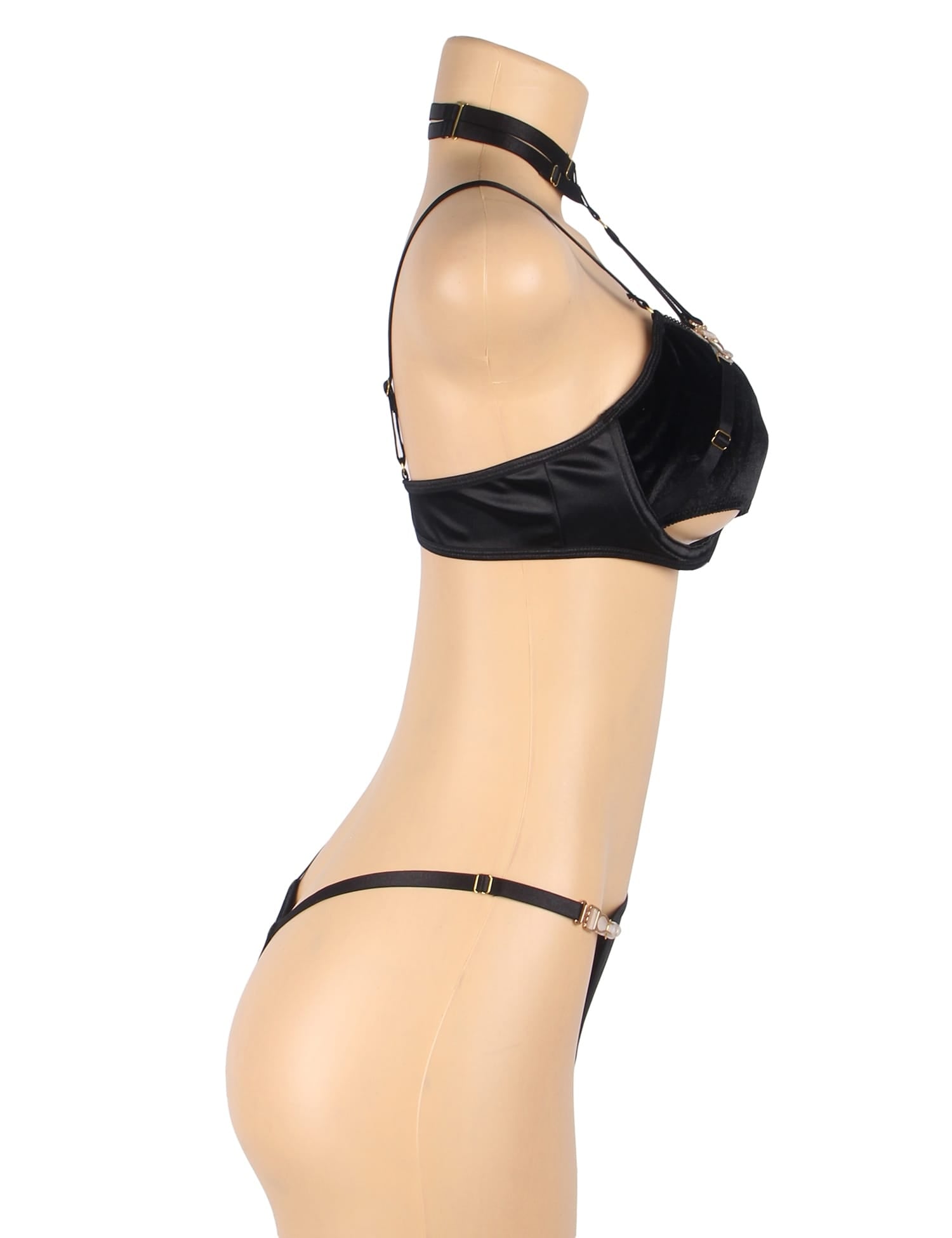 Lingerie Sets YesX YX871Q Hollow Cut Halter Bra Set