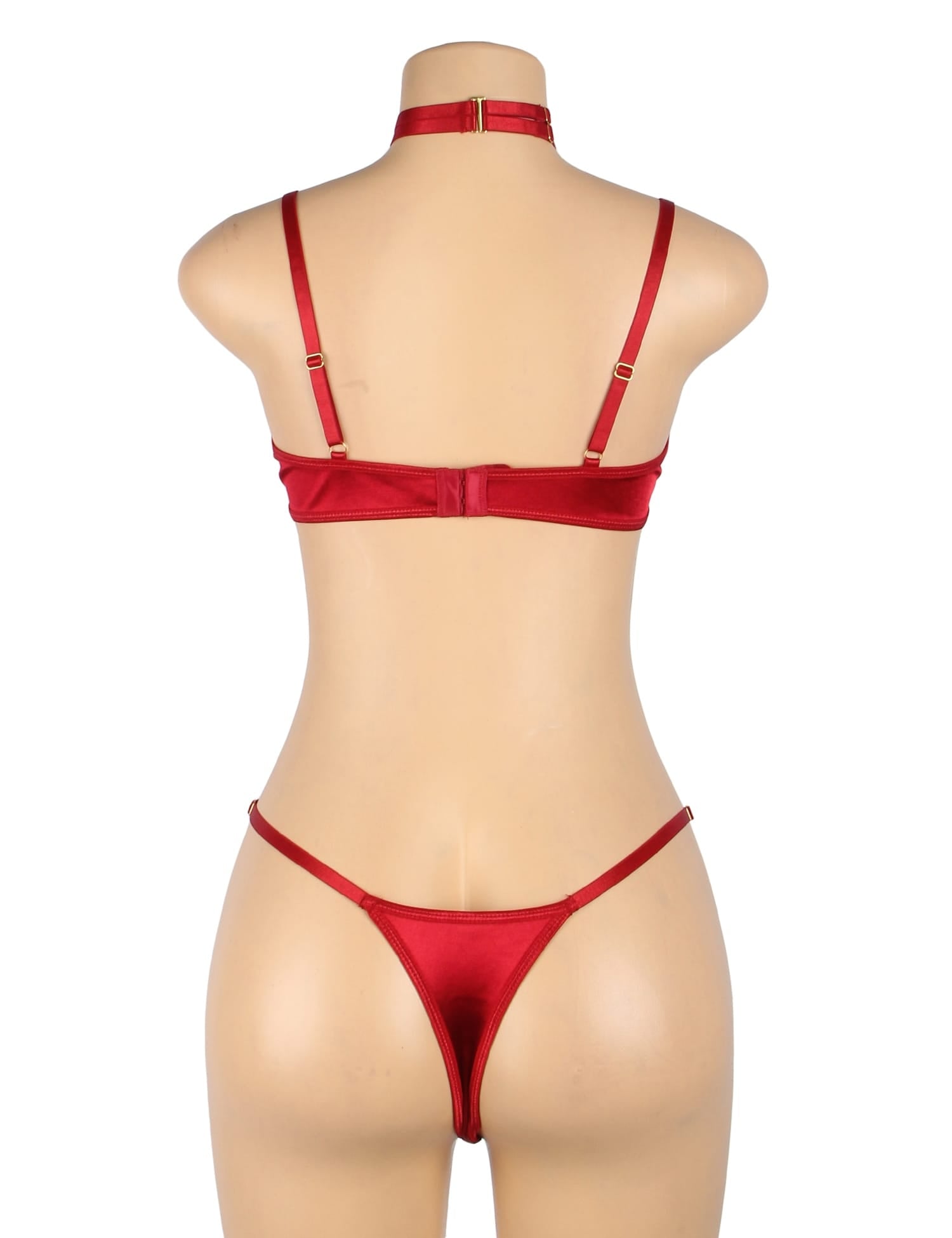 Lingerie Sets YesX YX872Q Hollow Cut Halter Bra Set Up To 2XL