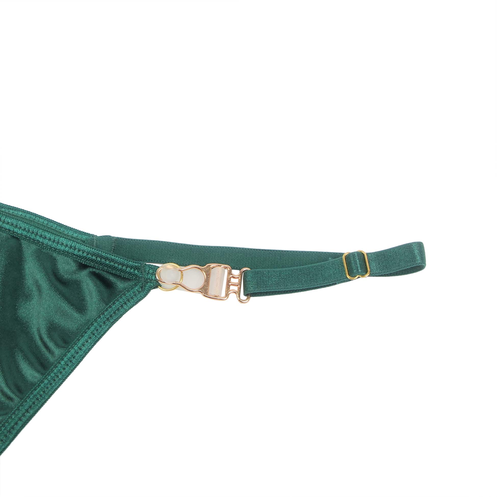 Lingerie Sets YesX YX873Q Plus Size Velvet Cutout Halter Bra & Thong Set