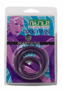 Love Rings NITRILE COCK RING SET-PURPLE