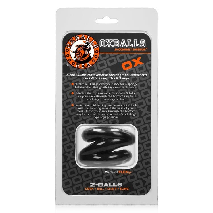 Love Rings Z BALLS Z SHAPED BALLSTRETCHER ATOMIC JOCK BLACK (NET)