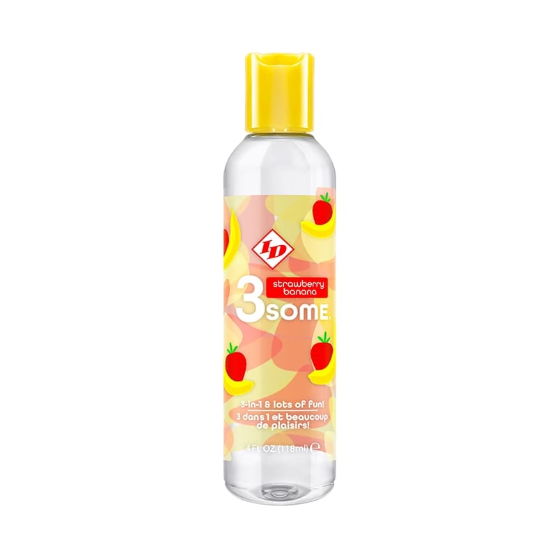 Lube - Flavored ID 3some Strawbr Banana Water-Based Lube