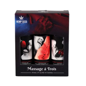 Massage - Oils Lotions Creams & Glides EB Massage-a-trois Edible Mass GiftSet