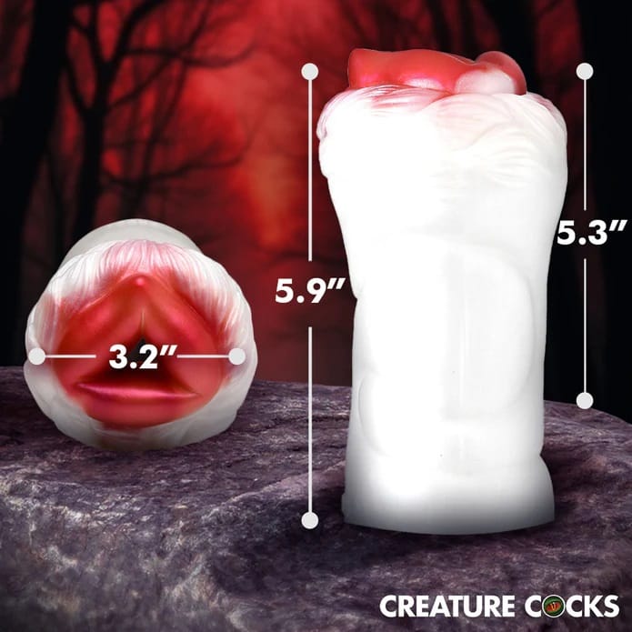 Masturbation Sleeves Snow She-Wolf Silicone Stroker - White