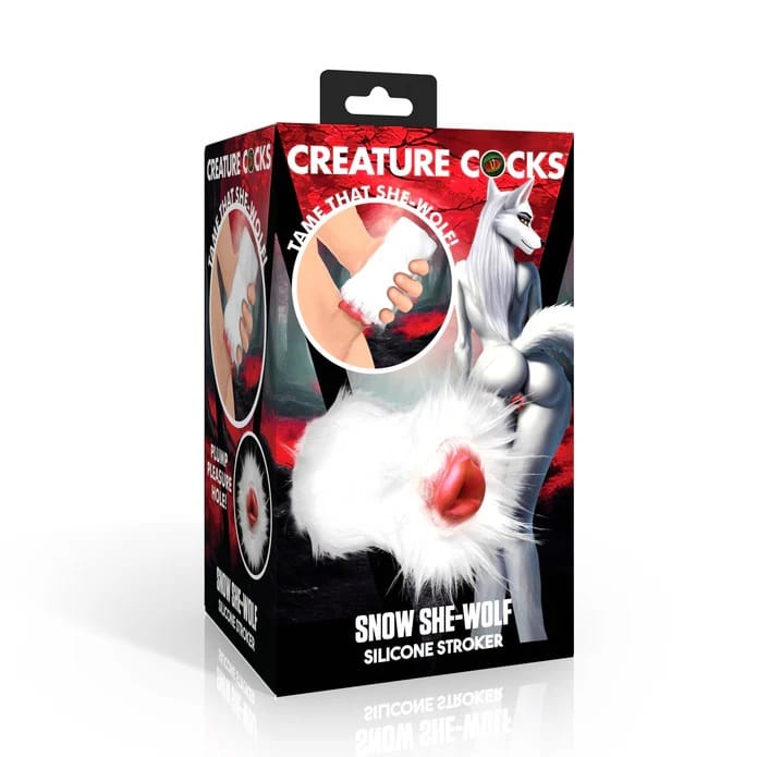 Masturbation Sleeves Snow She-Wolf Silicone Stroker - White