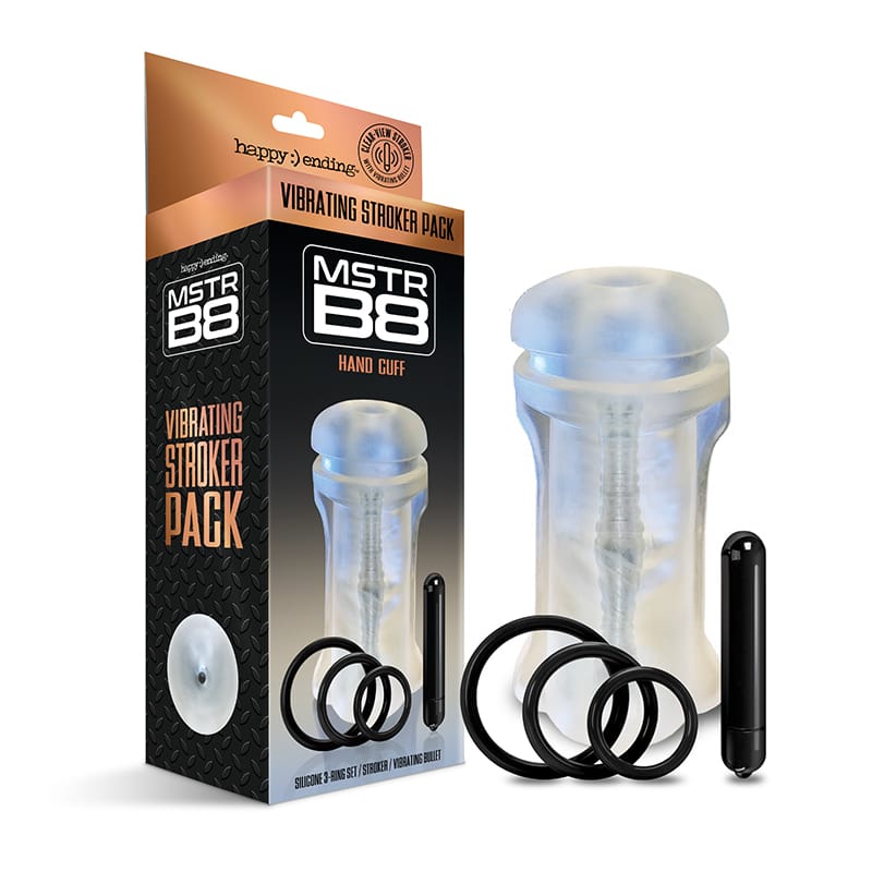 Masturbators - Pocket Pals & Strokers Happy Ending Mstr B8 Vibe Stroker Pk 5pc