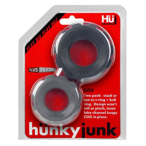 Men - Cock Rings Hunkyjunk COG 2 size c-ring pk tar/stone