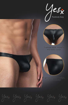 Men's YesX YX969 Men's Brief Black