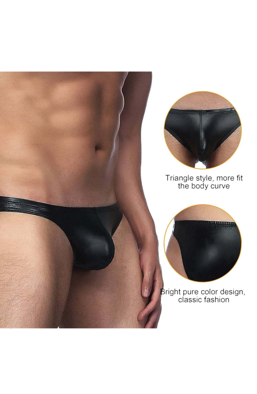 Men's YesX YX969 Men's Brief Black