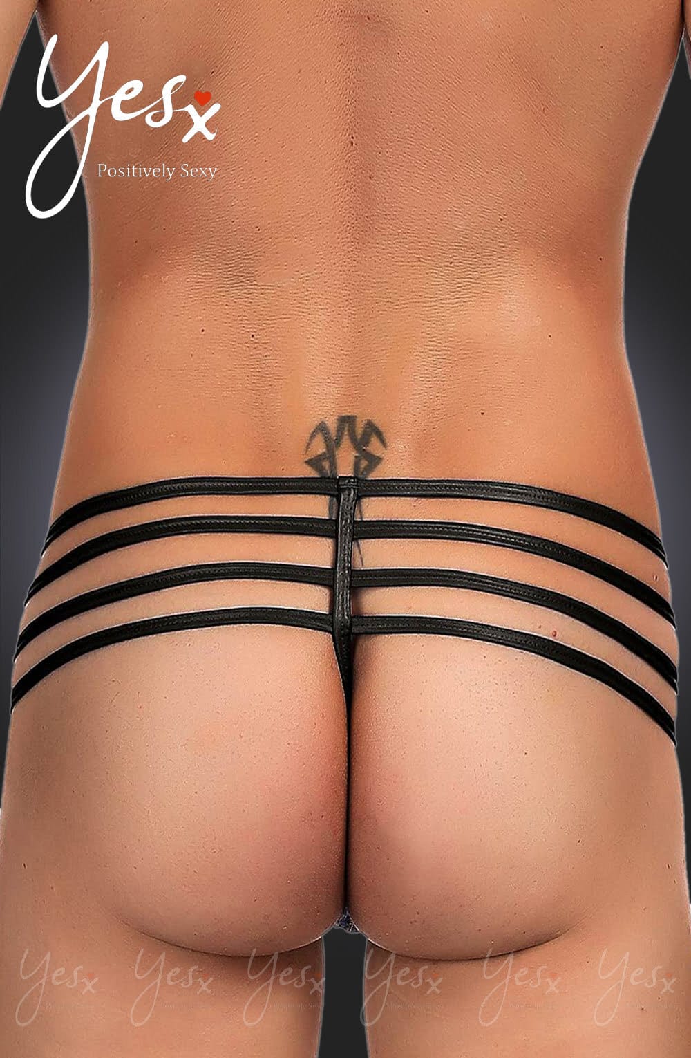 Men's YesX YX971 Men's Thong Black